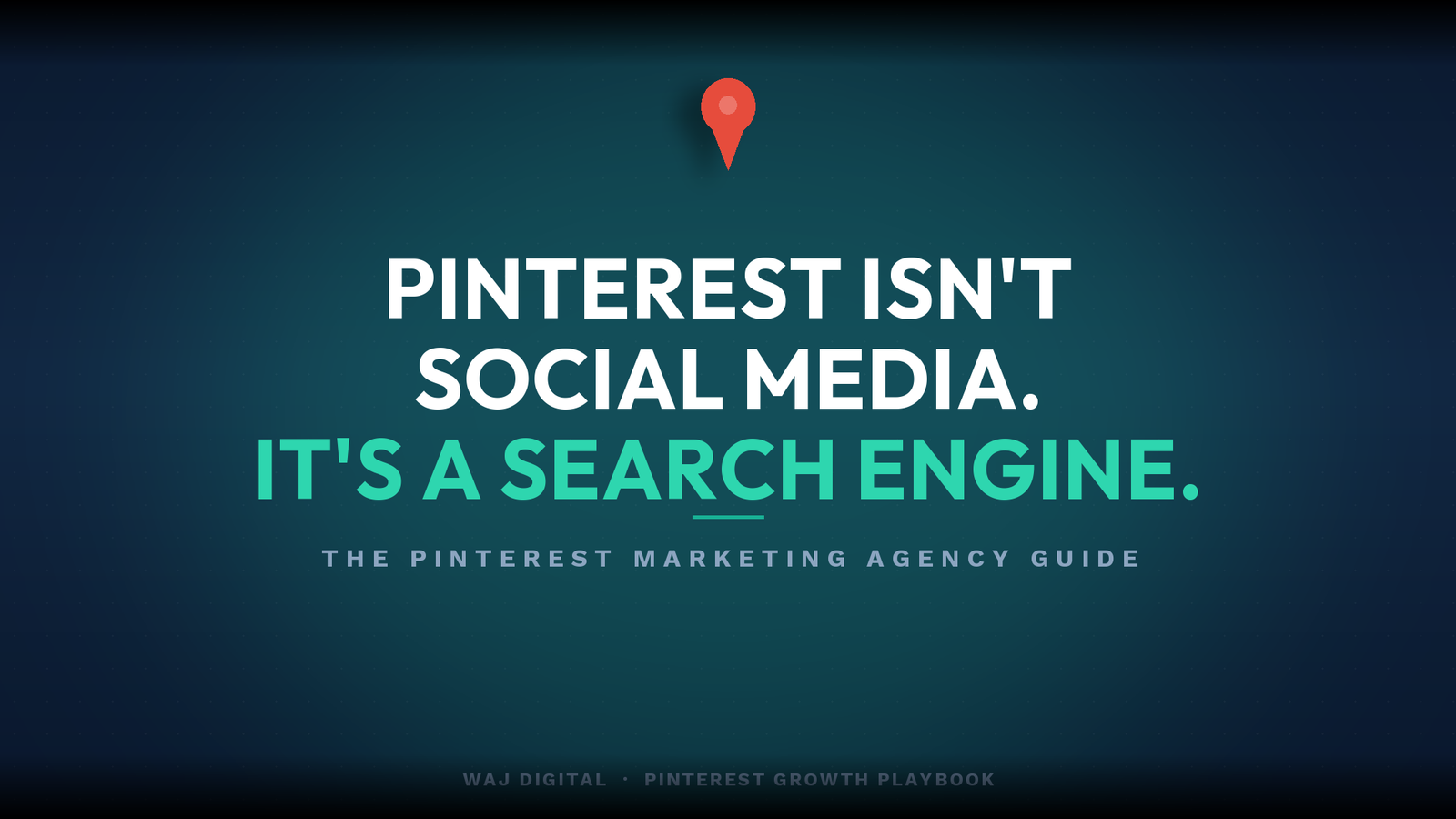 Pinterest isn't social media, it's a search engine - Pinterest marketing agency guide banner